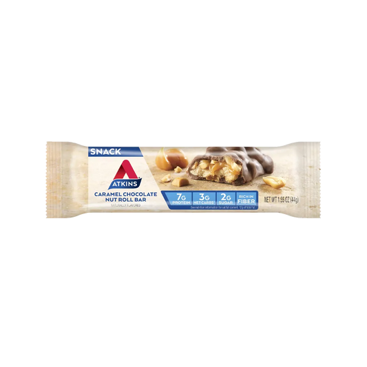 Atkins Snack Bar Caramel Chocolate Nut Roll 44G