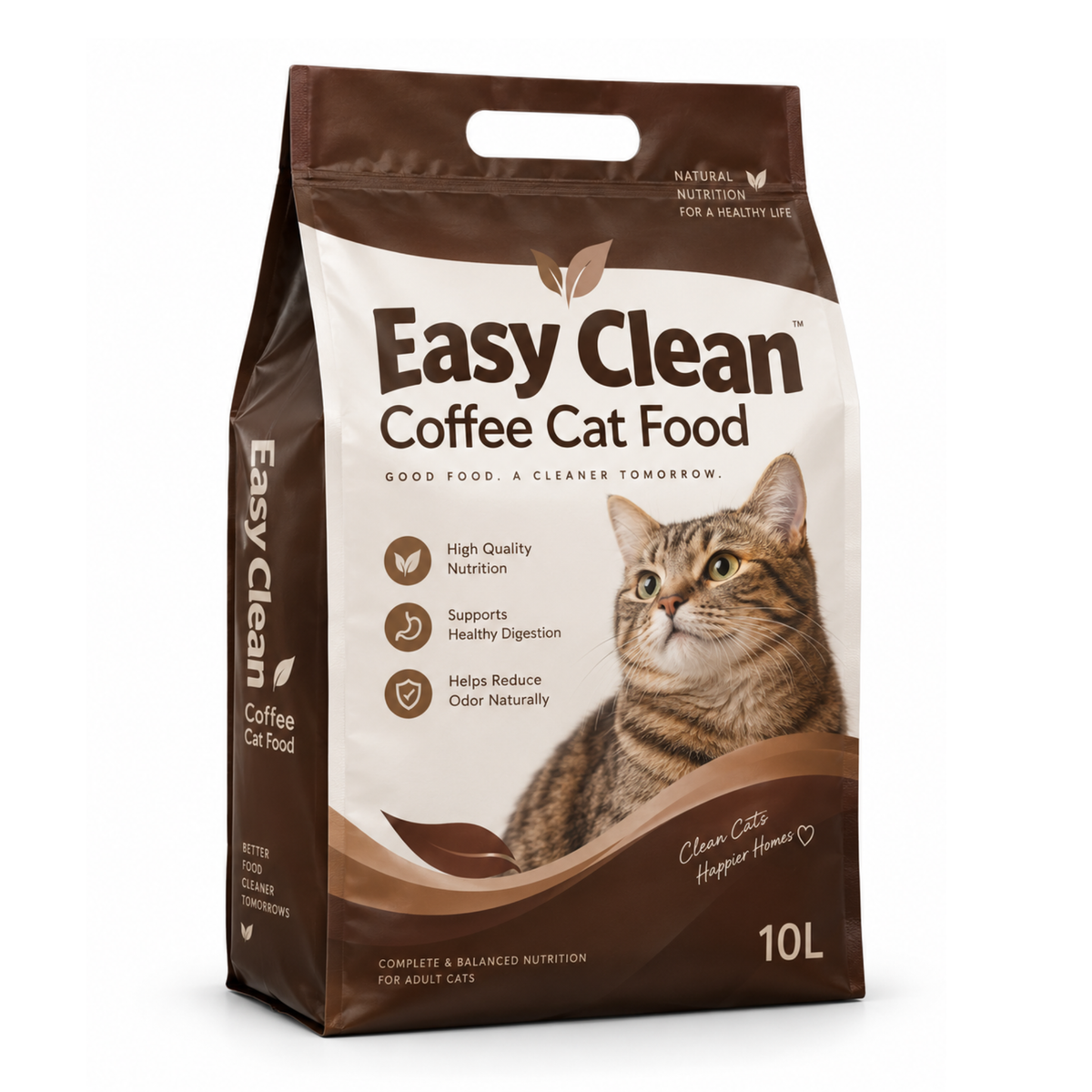 Easy Clean Coffee Cat Food 5L