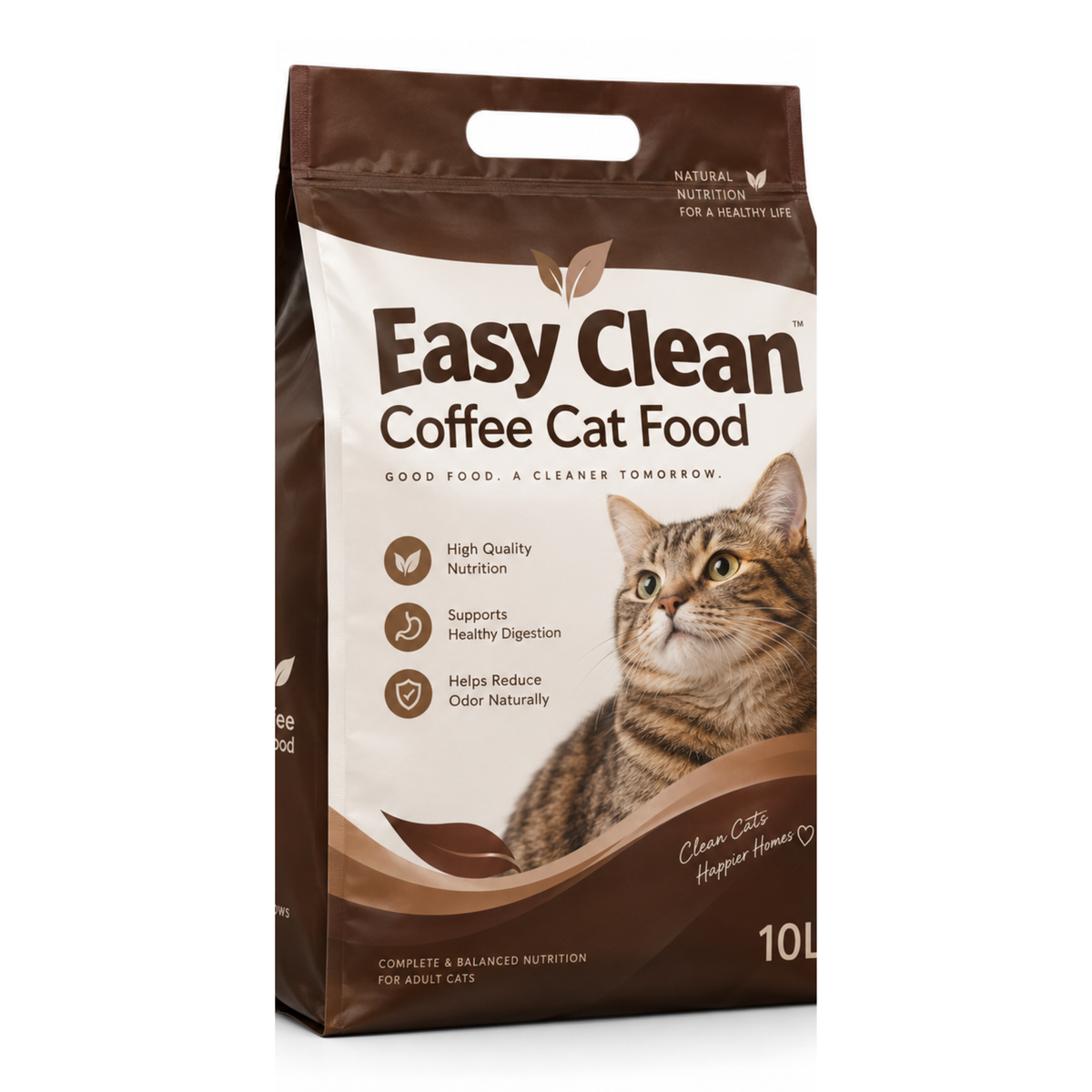 Easy Clean Coffee Cat Food 10L