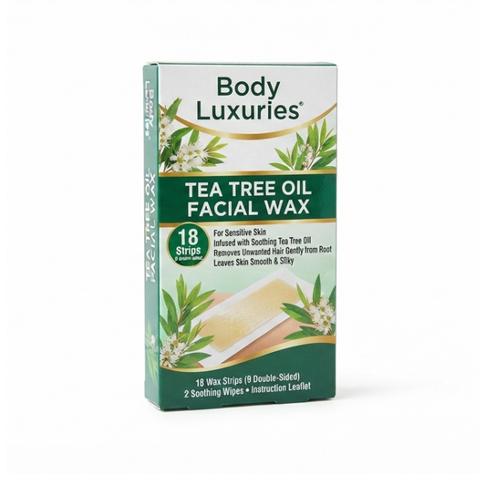 Body Luxuries Tea Tree Oil Facial Wax 18 Strips