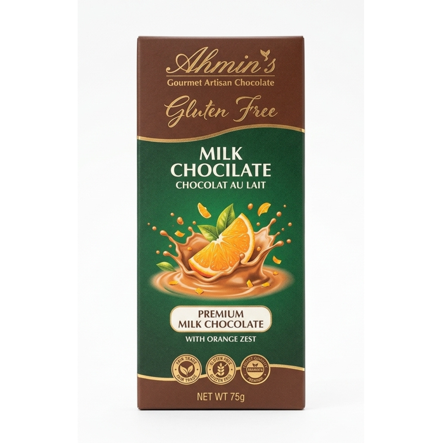 Ahmias Gluten Free Orange Milk Chocolate