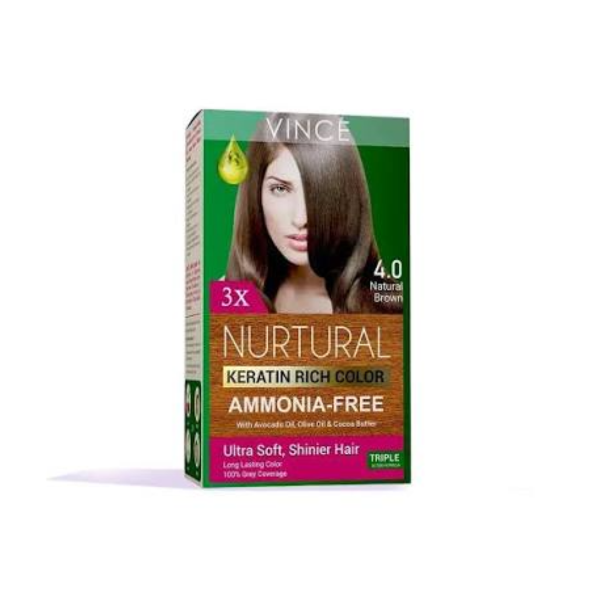 Vince Nurtural Keratin Rich Colour Natural Brown 4.0