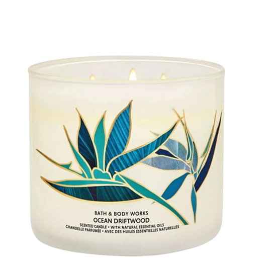 Bath & Body Works Candle 3 Wick Ocean Drift Wood