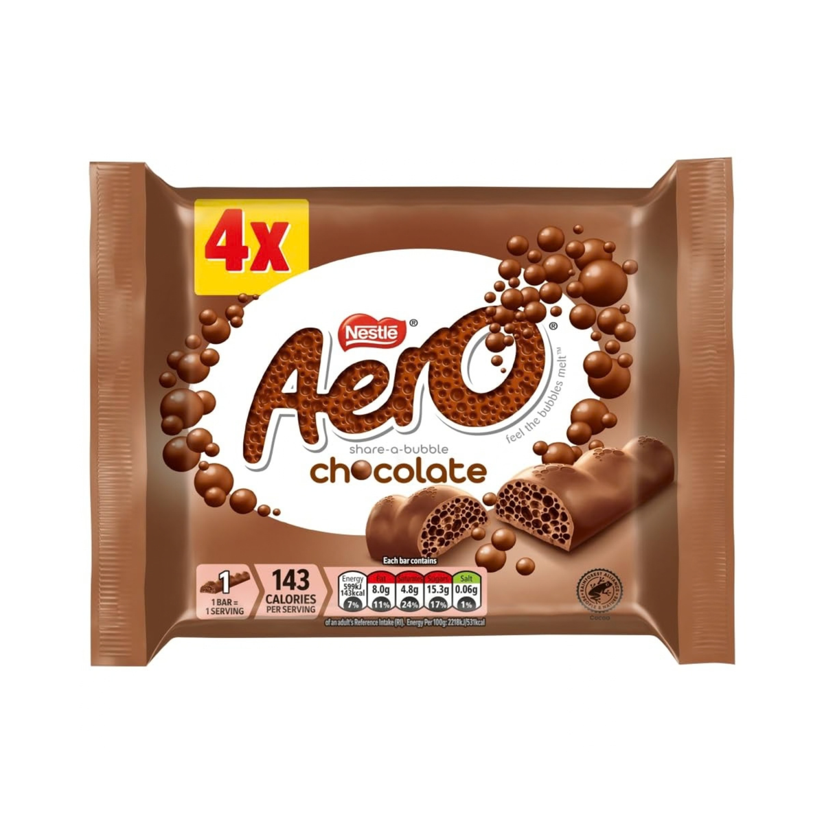 Aero Bubbly Milk Bar 4x27g