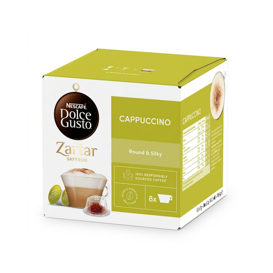 NESCAFÉ Dolce Gusto Cappuccino Pods with Zartar Saffron (16 Capsules / 8 Servings)