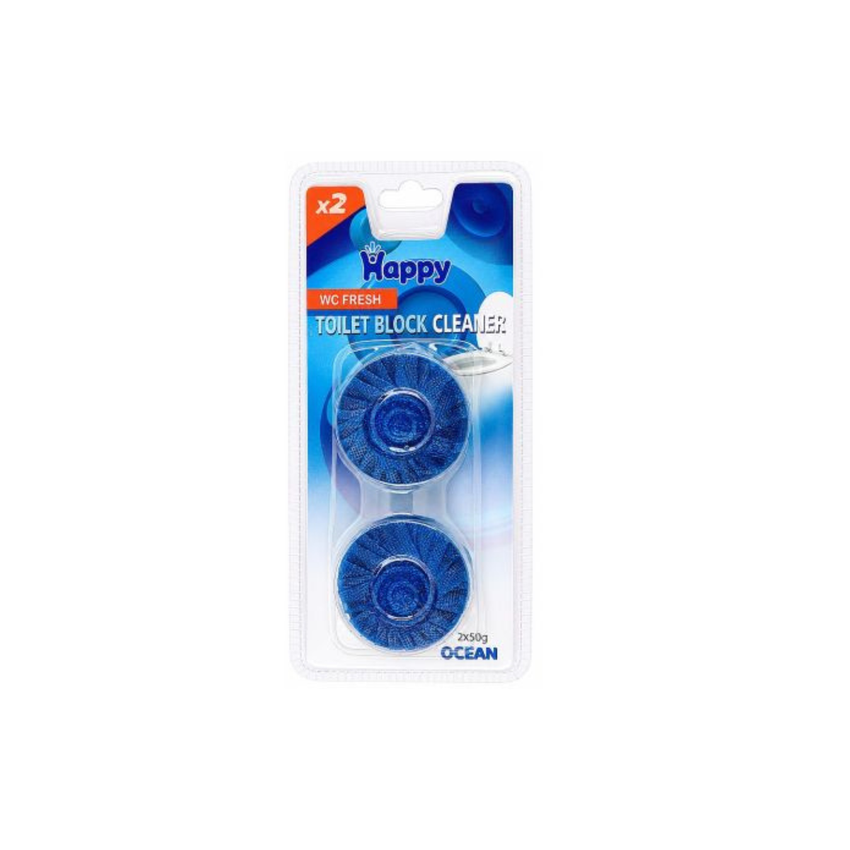 Happy Toilet Block Cleaner Pvc 2Pic 50mg