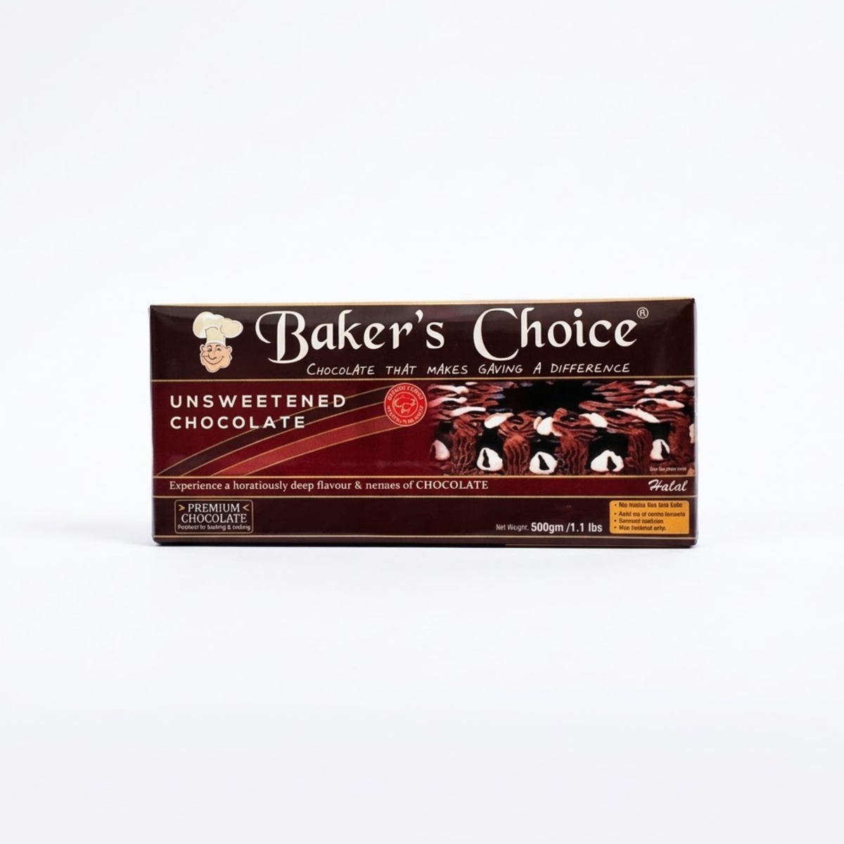 The Bakers Choice Unsweetened Chocolate 200g