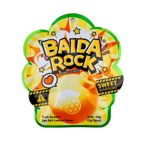 Baida Rock Popping Candy Seasalt Lemon Flavour 30g