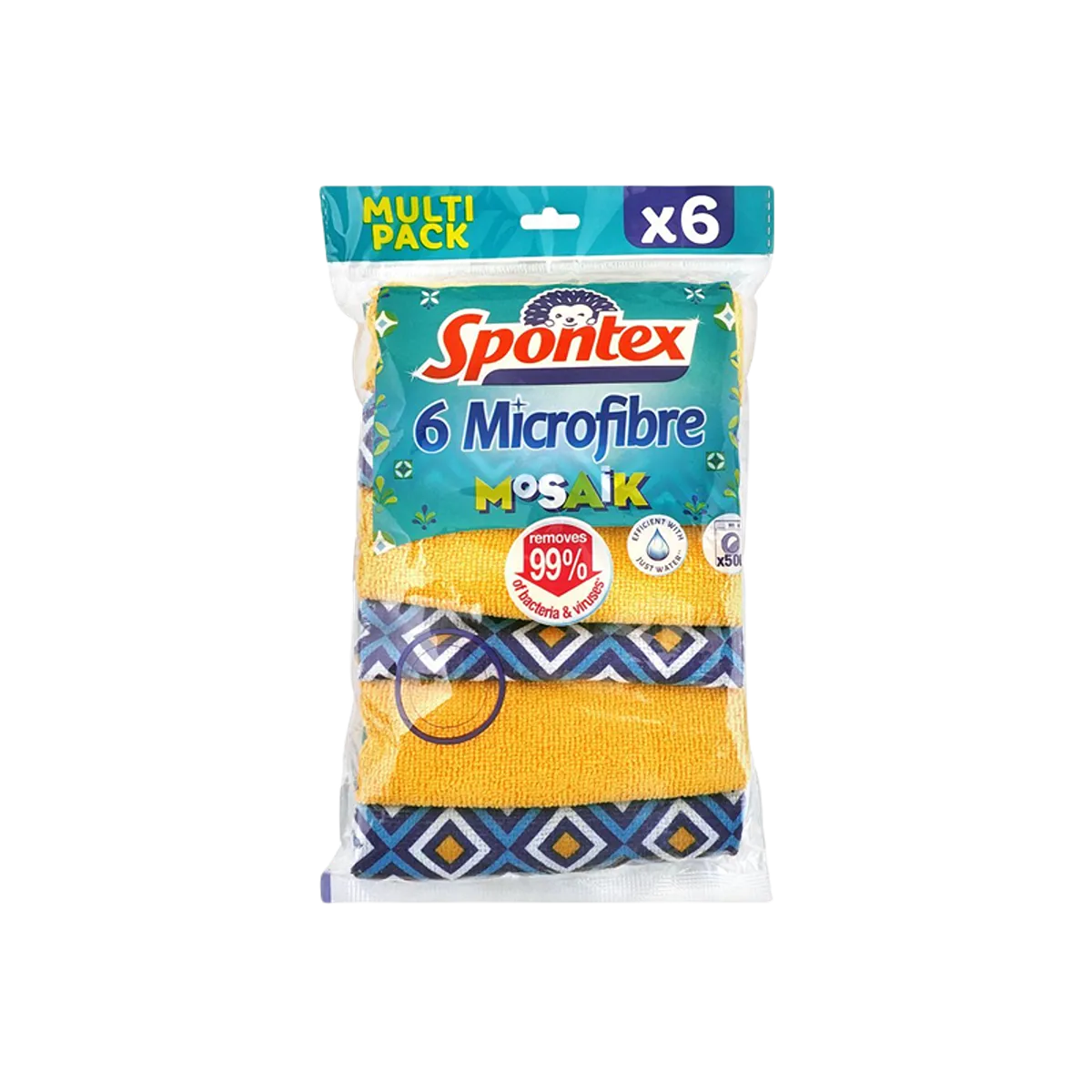 Spontex Mosaik Microfiber 6 Pcs