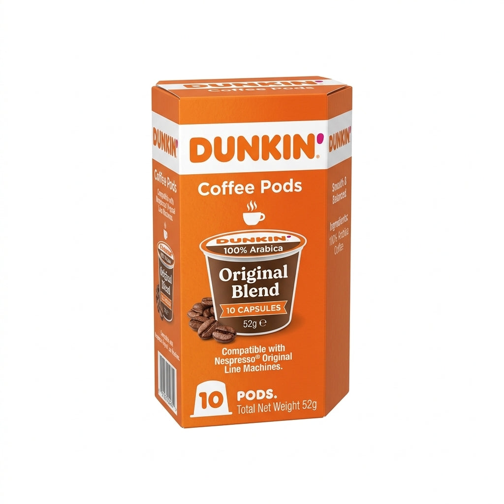 Dunkin Coffee Pods 100% Arabica Original Blend 10Pcs 52g