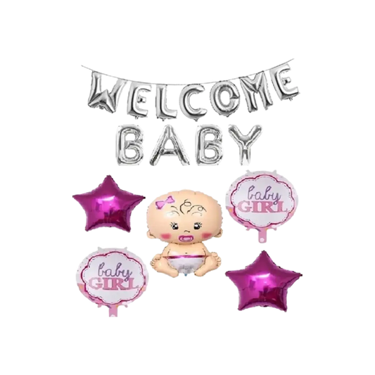 Welcome Baby Smile Balloons 11Pcs