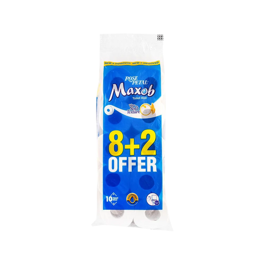 Rose Petal Toilet Roll Maxob 8+2 Offer 10Pack