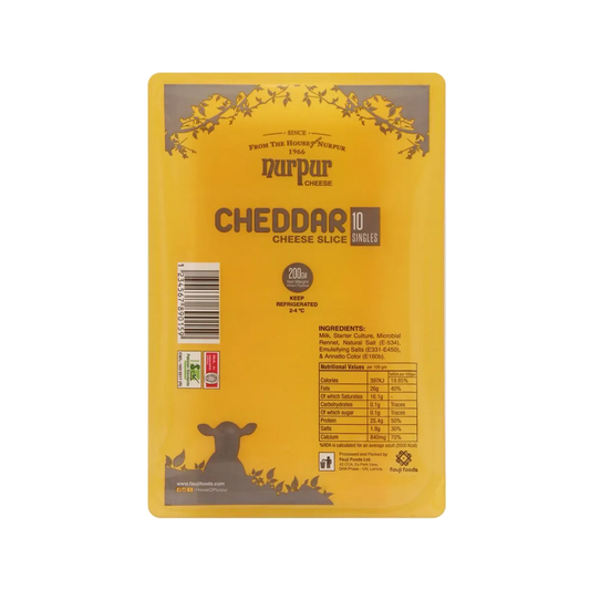 Nurpur Cheddar Cheese Slice 200G