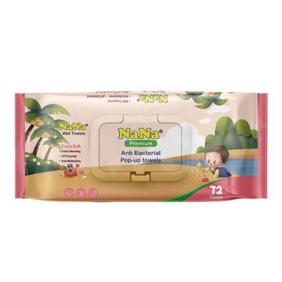 Nana Premium Baby Wipes 72pcs
