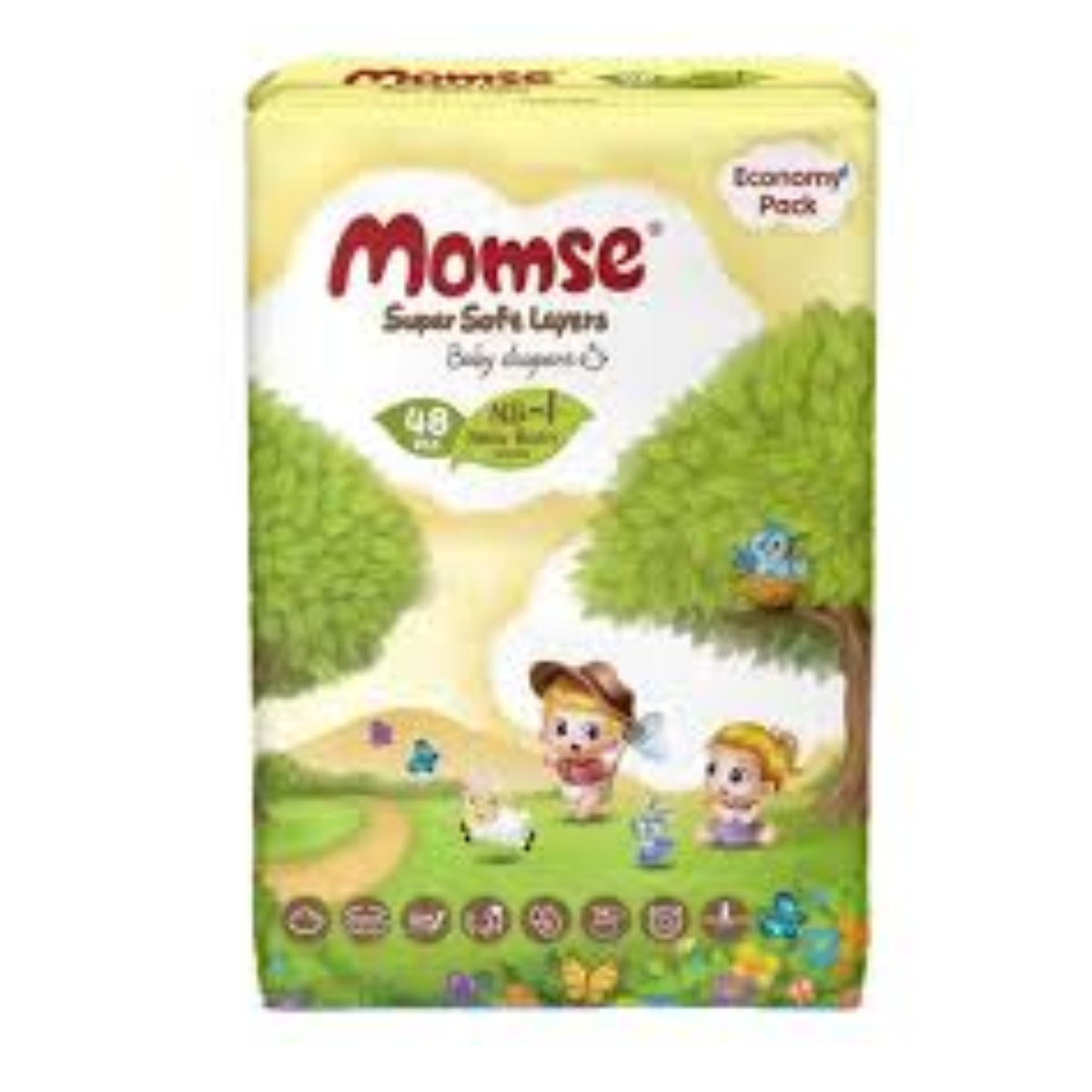 Momse Baby Diaper Economy New Born Size 1 2-5 Kg