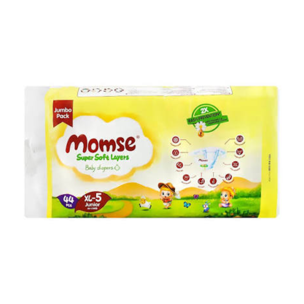 Momse Baby Diaper Mega XL Size 5 12-17 kg