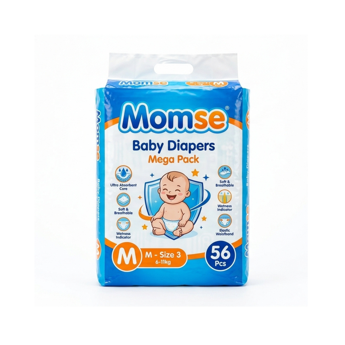 Momse Maga Baby Diaper M 56Pic