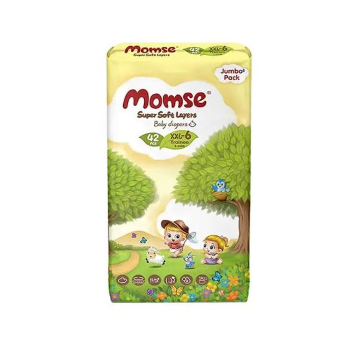 Momse Jumbo Pack Trainee-6 Baby Diaper XXL 42pcs