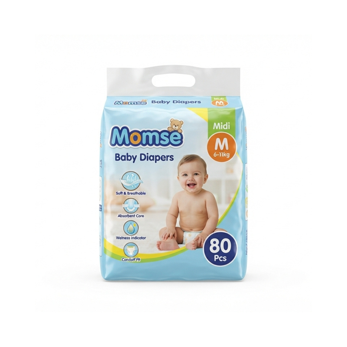 Momse Baby Dipers Midi 6.11kg 80Pic