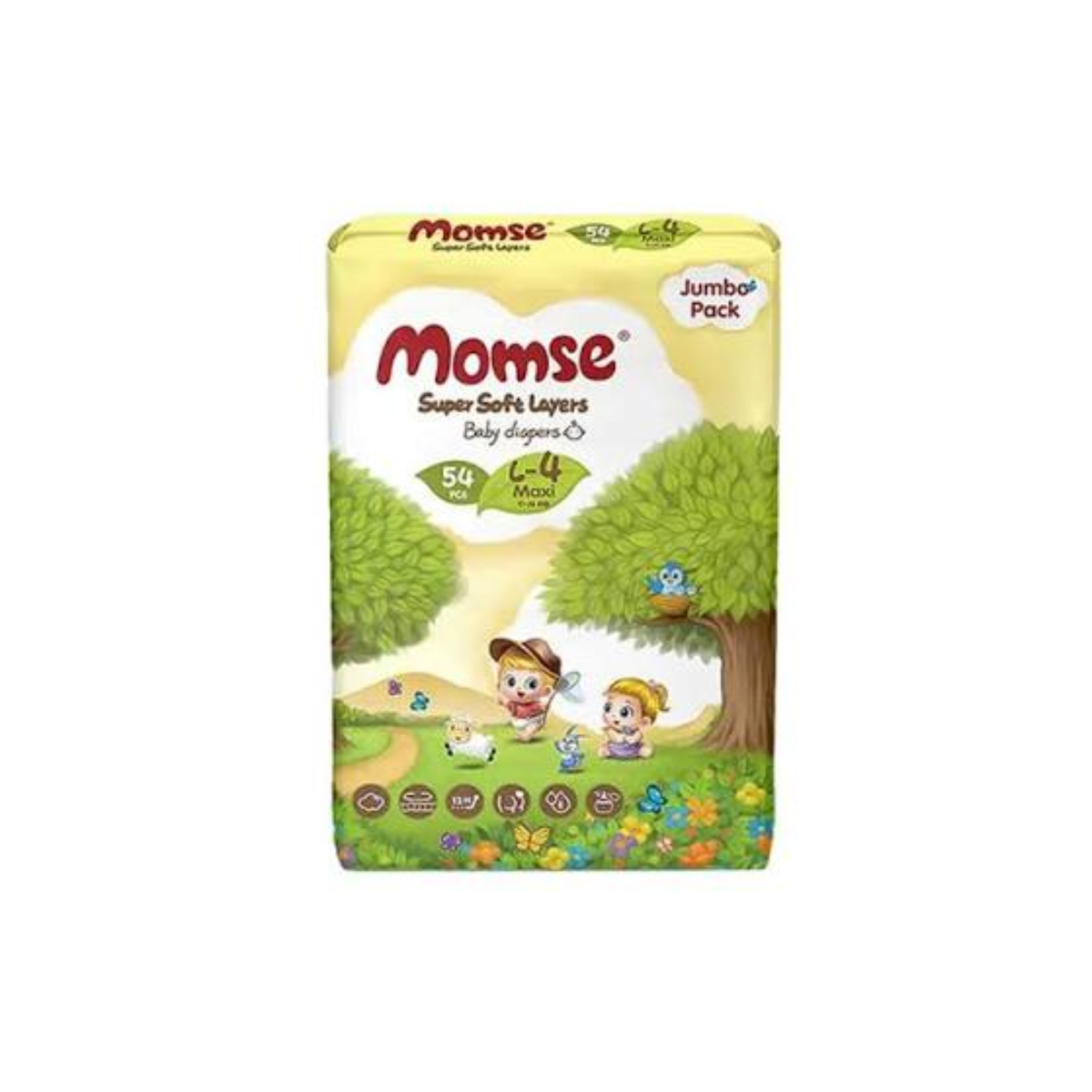Momse Baby Diapers 15kg 54Pic