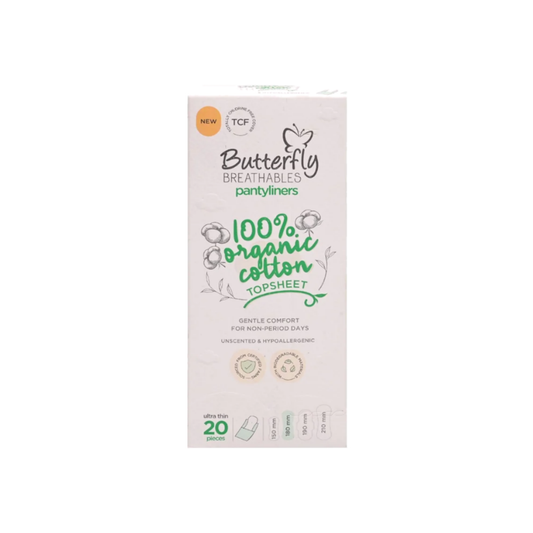 Butterfly Breathables Panty Liners Organic Cotton 20Pcs