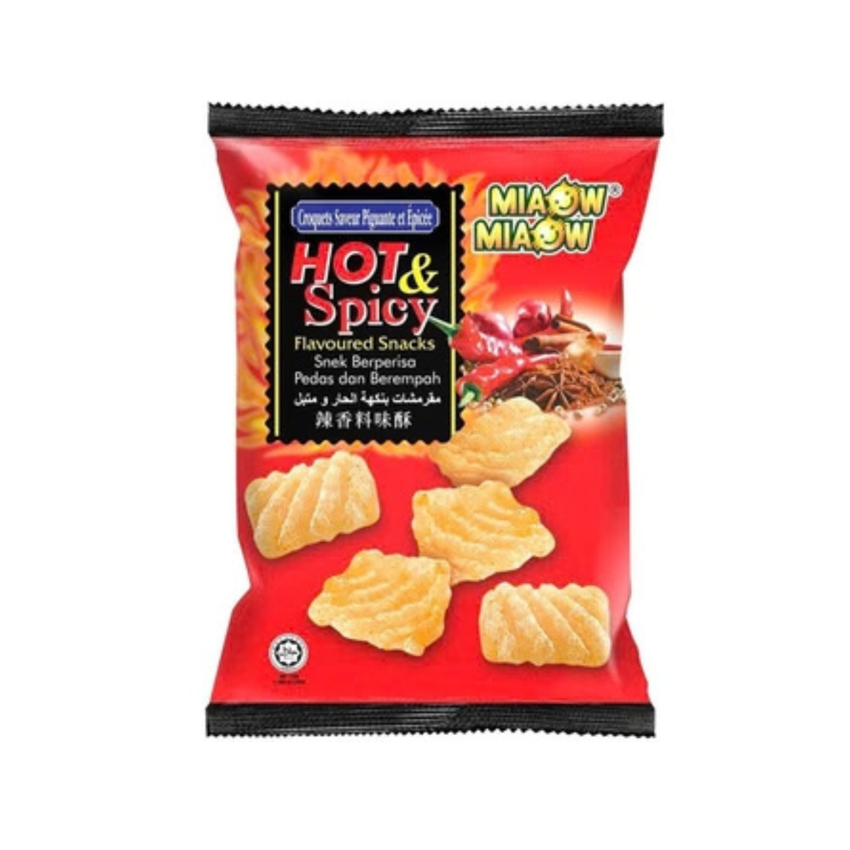 Miaow Chips Hot & Spicy 60g