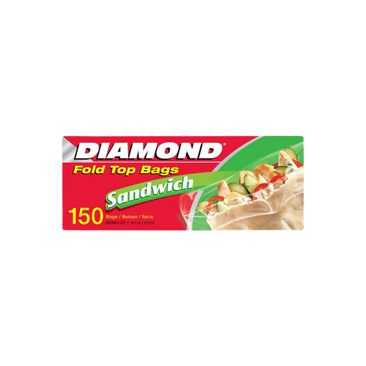 Diamond Fold Top Sandwich Bags