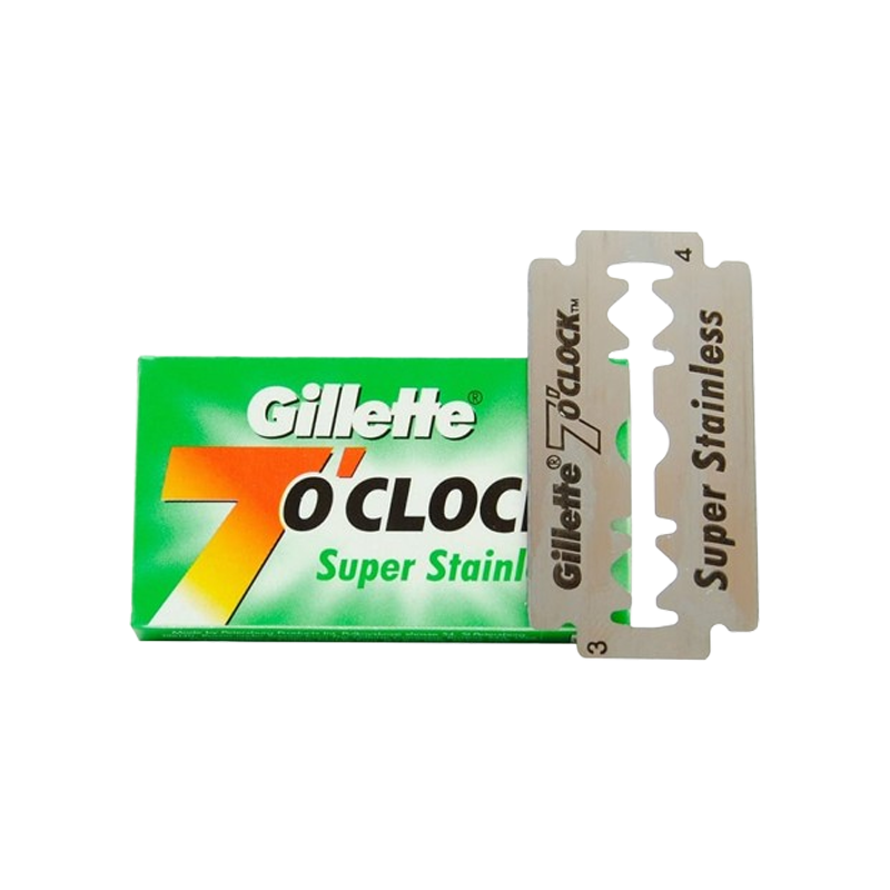 Gillette 7 O'clock Super Stainless Double Edge Safety Razor Blades