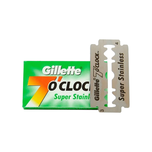 Gillette 7 O'clock Super Stainless Double Edge Safety Razor Blades