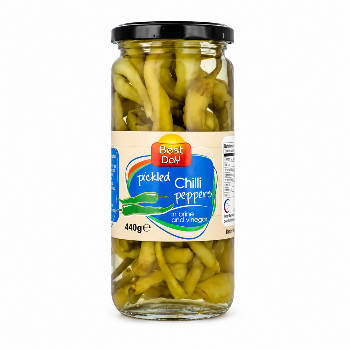 Best Day Pickle Chilli Peppers in brine & vinegar 440g
