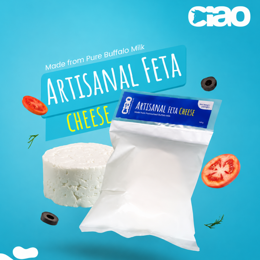 Ciao Salted Artisan Feta cheese 200g packaging