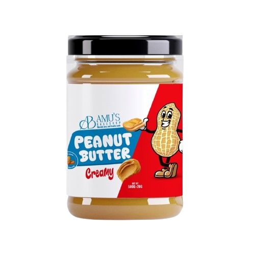 Amus Peanut Butter No Added Sugar Chunky 500g