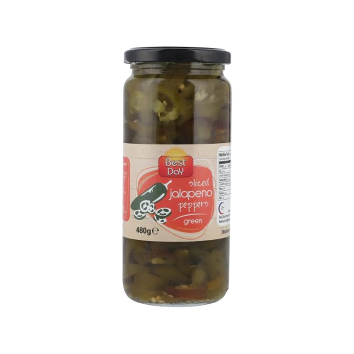 Best Day Jalapeno Peppers Slice 480g