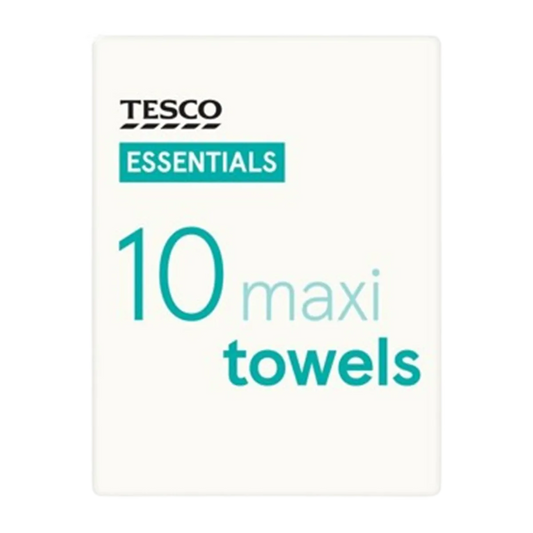 Tesco Essentials Maxi Towels 10s