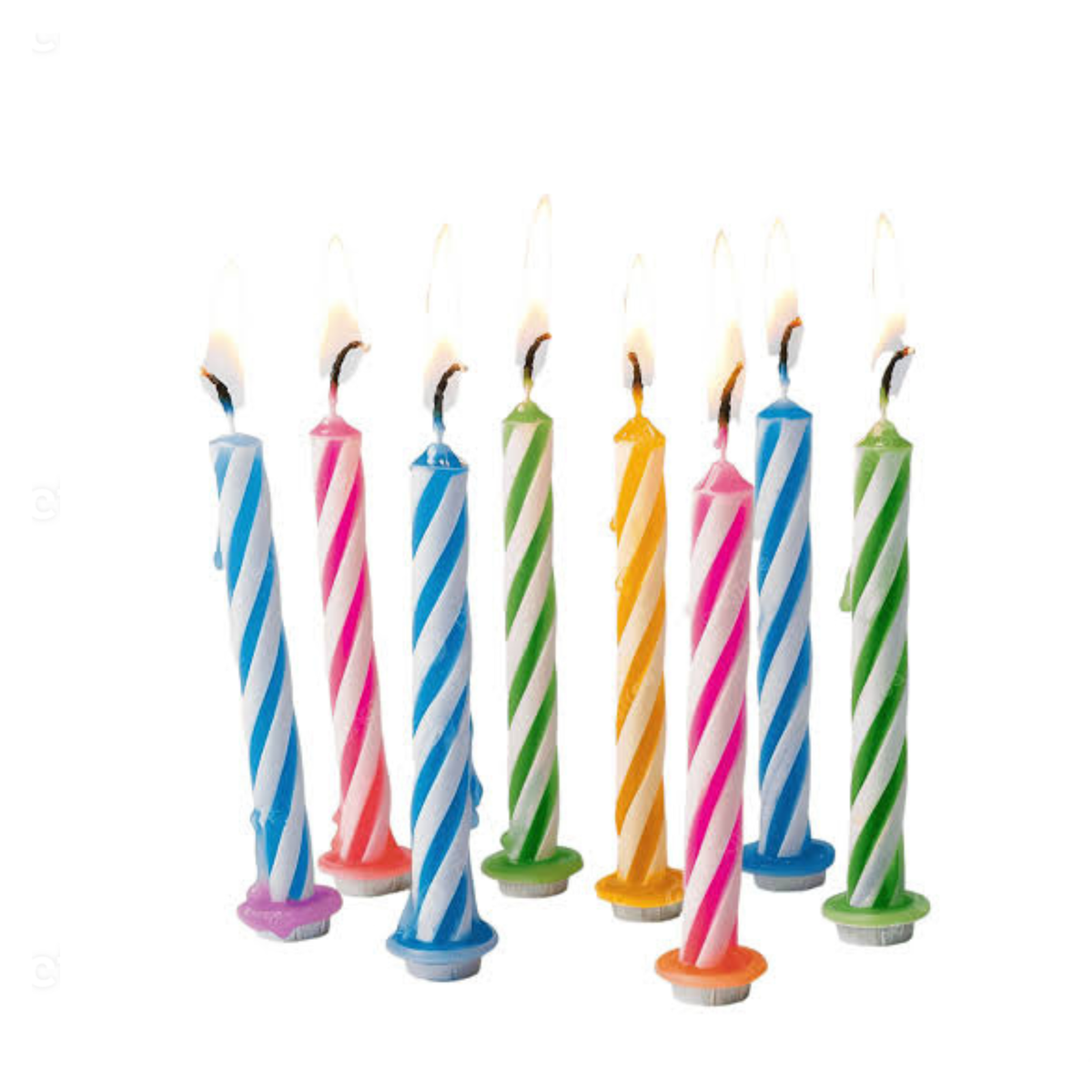 Happy Birthday Molded Letter Party Candle Set - Multicolor