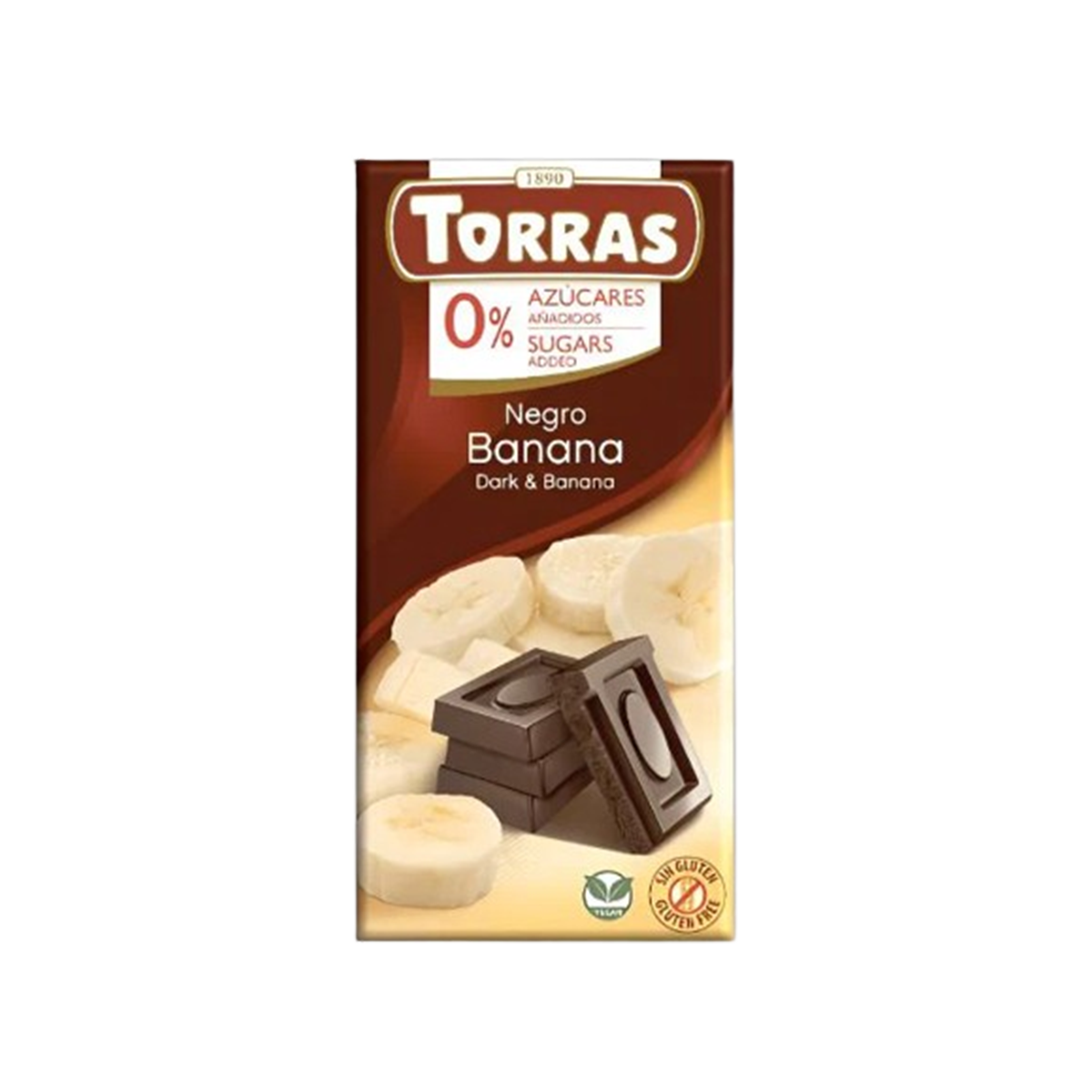 Torras Chocolate Dark & Banana Sugar Free 75g