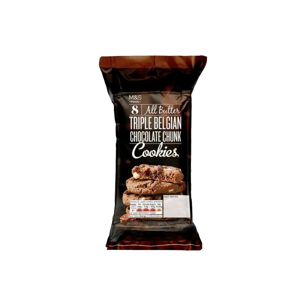 M&S Triple Belgian Chocolate Chunk Cookies 200g