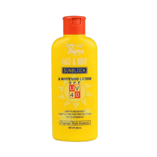 Lady Diana Face & Body Sunblock Whitening Lotion SPF 50