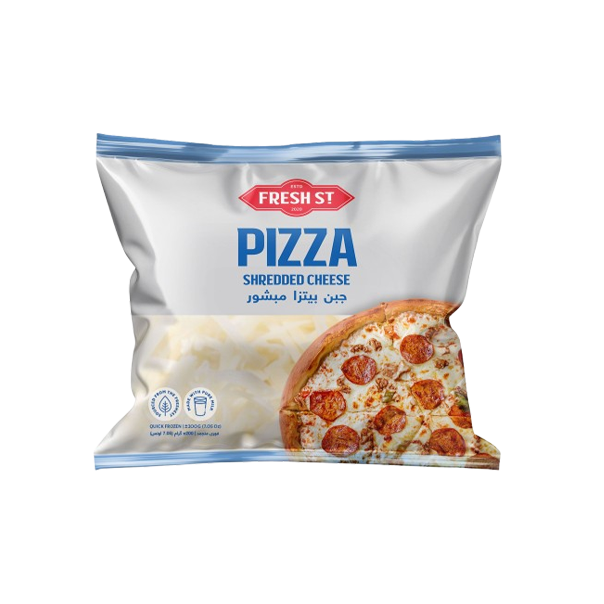 Fresh st pizza shredded cheese 200g