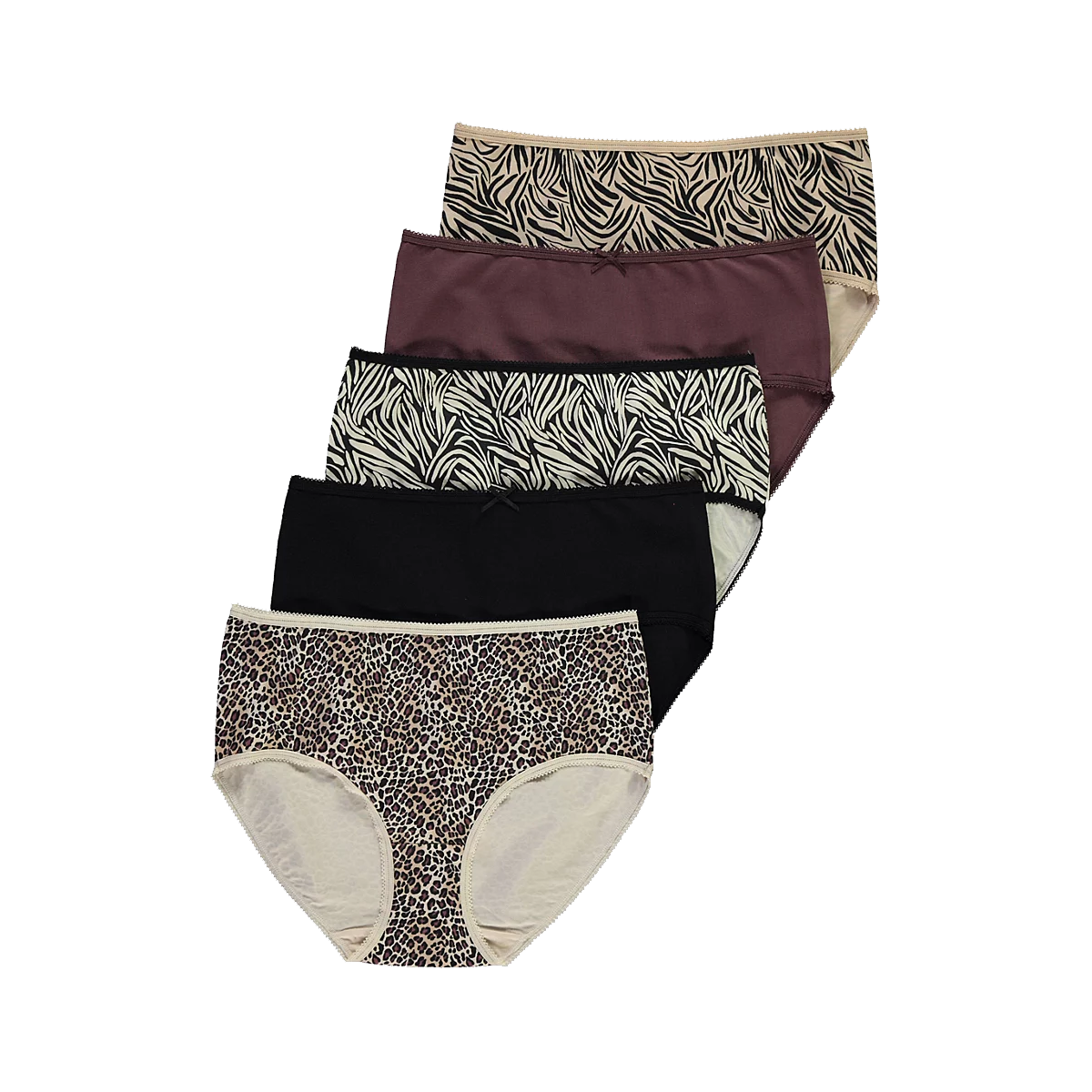 George Animal Print Midi Knickers 5 Pack Blue 18