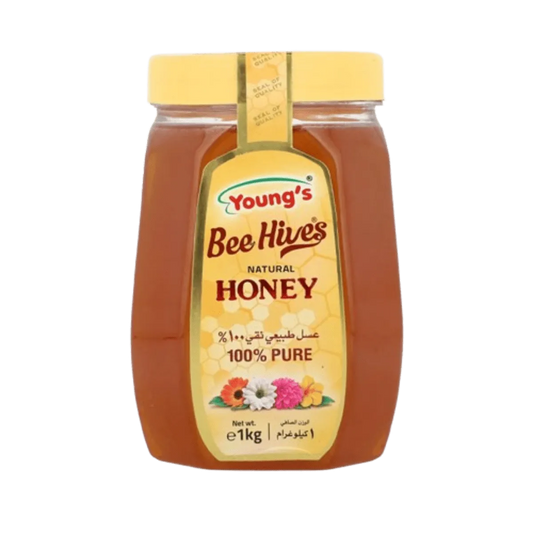 Youngs Bee Hives Natural Honey 1Kg