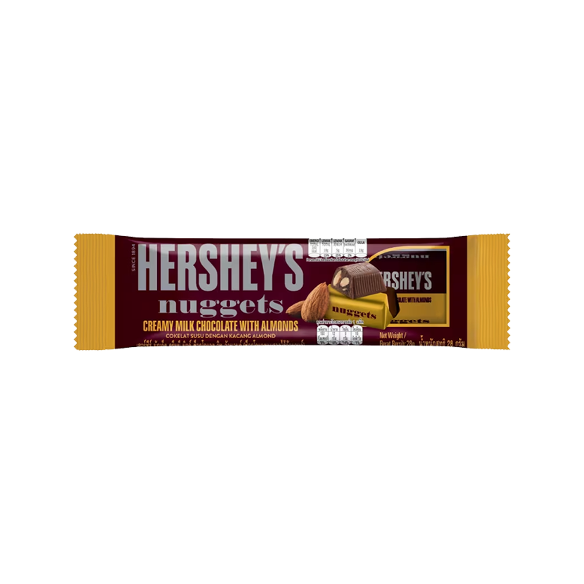 Hersheys Nugget Creamy Milk Chocolate Almond 28GM