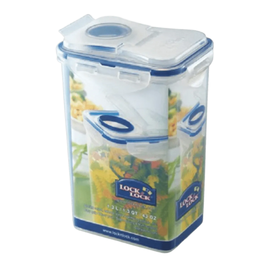 RECT. SHORT FOOD CONTAINER 1.3L W/FLIP
