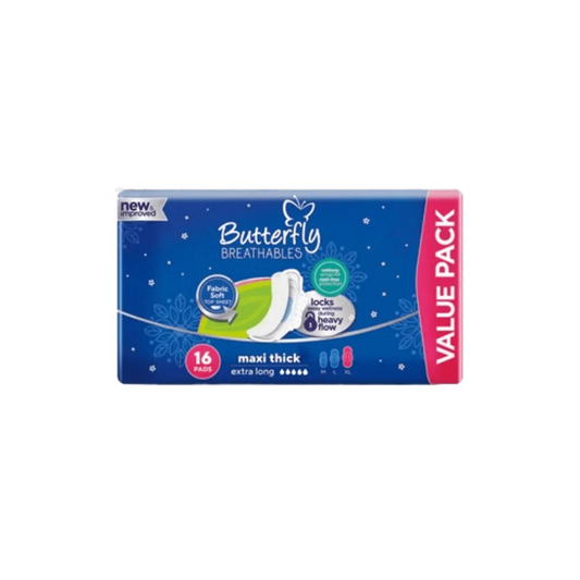 Butterfly Sanitary Napkins Maxi Extra Large Value Pack 16Pcs