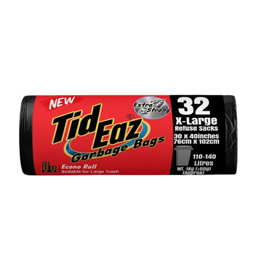 Tid Eaz Garbage Bags X Large 30 X 40 Inches Size-32