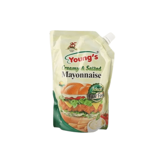 Youngs Creamy & Salted Mayonnaise Pouch 500ml