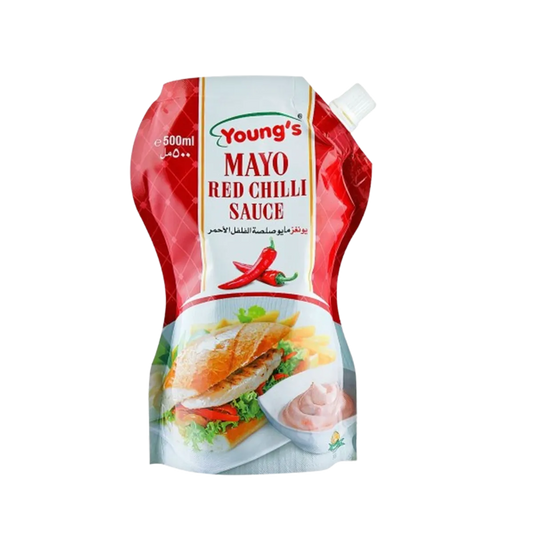 Youngs Mayo Red Chilli Sauce Pouch 500Ml