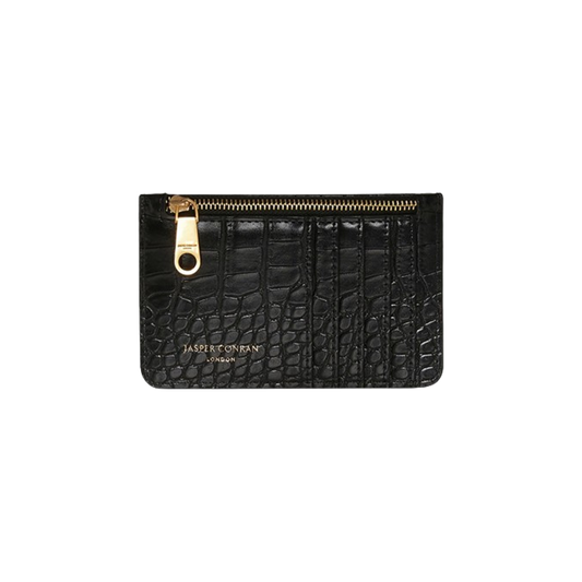 Jasper Conran Black Leather Credit Card Holder Box