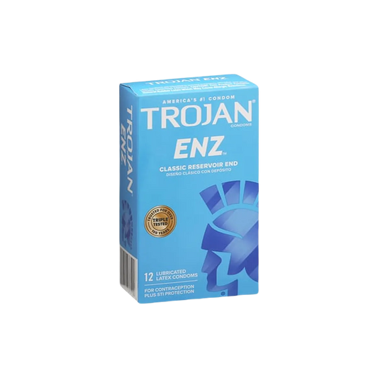 Trojan Condom 12 Pack ENZ Classic Reservoir End