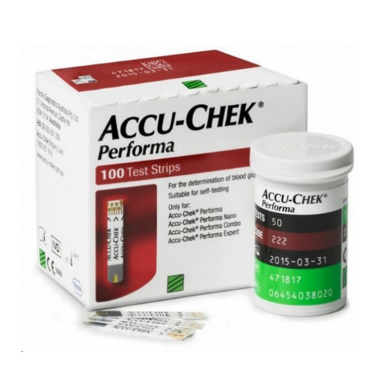 Accu-Chek Performa Blood Glucose Test Strips - 100 Strips